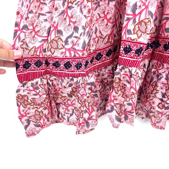 Natalie Martin Elisha Midi Dress Pink Dahlia Boho Maxi Long Extra Small XS - Picture 6 of 9